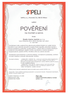 Certifikát Sapeli